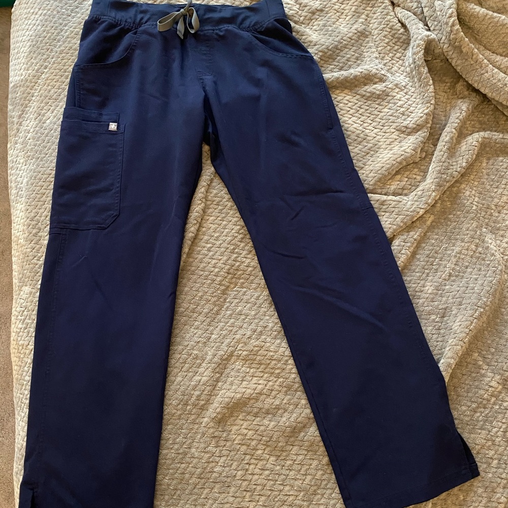 Fig Navy Blue Kade Cargo Scrub Pants